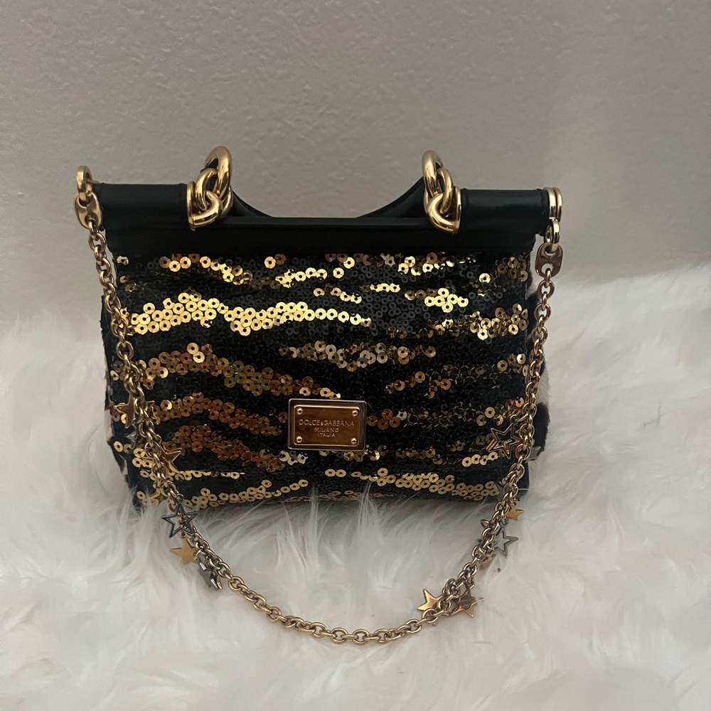 Dolce & Gabbana Miss Sicily Handbag With Sequins